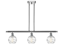 Innovations Lighting 516-3I-PC-G1213-6CL - Athens Deco Swirl - 3 Light - 36 inch - Polished Chrome - Stem Hung - Island Light