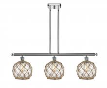 Innovations Lighting 516-3I-PC-G122-8RB - Farmhouse Rope - 3 Light - 36 inch - Polished Chrome - Cord hung - Island Light