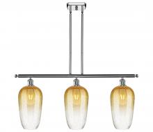 Innovations Lighting 516-3I-PC-G484-7AM - Brookhaven Flute - 3 Light - 36 inch - Polished Chrome - Stem Hung - Island Light