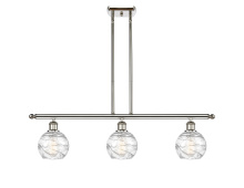 Innovations Lighting 516-3I-PN-G1213-6CL - Athens Deco Swirl - 3 Light - 36 inch - Polished Nickel - Stem Hung - Island Light