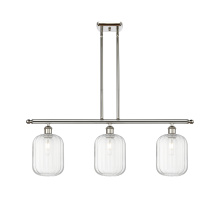 Innovations Lighting 516-3I-PN-G460-7CL - Preston Cylinder - 3 Light - 36 inch - Polished Nickel - Stem Hung - Island Light