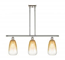Innovations Lighting 516-3I-PN-G480-6AM - Brookhaven Almond - 3 Light - 36 inch - Polished Nickel - Stem Hung - Island Light