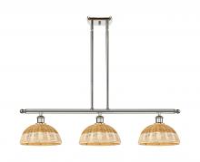 Innovations Lighting 516-3I-PN-NBD2-9-NAT - Bristol Natural II - 3 Light - 36 inch - Polished Nickel - Stem Hung - Island Light