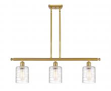 Innovations Lighting 516-3I-SG-G1113 - Cobbleskill - 3 Light - 36 inch - Satin Gold - Cord hung - Island Light