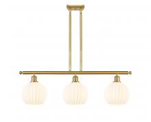 Innovations Lighting 516-3I-SG-G1217-8WV - White Venetian - 3 Light - 36 inch - Satin Gold - Stem Hung - Island Light