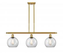 Innovations Lighting 516-3I-SG-G122-8 - Athens - 3 Light - 36 inch - Satin Gold - Cord hung - Island Light