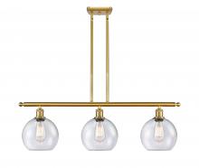 Innovations Lighting 516-3I-SG-G124 - Athens - 3 Light - 36 inch - Satin Gold - Cord hung - Island Light