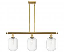 Innovations Lighting 516-3I-SG-G460-7CL - Preston Cylinder - 3 Light - 36 inch - Satin Gold - Stem Hung - Island Light