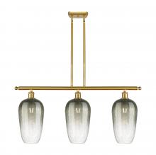 Innovations Lighting 516-3I-SG-G484-7SL - Brookhaven Flute - 3 Light - 36 inch - Satin Gold - Stem Hung - Island Light