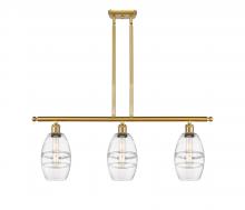 Innovations Lighting 516-3I-SG-G557-6CL - Vaz - 3 Light - 36 inch - Satin Gold - Cord hung - Island Light