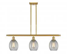 Innovations Lighting 516-3I-SG-G82 - Eaton - 3 Light - 36 inch - Satin Gold - Stem hung - Island Light