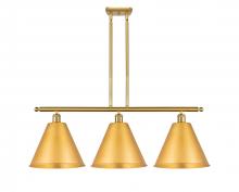 Innovations Lighting 516-3I-SG-MBC-12-SG - Berkshire - 3 Light - 39 inch - Satin Gold - Stem hung - Island Light