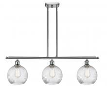 Innovations Lighting 516-3I-SN-G1214-8 - Twisted Swirl 3 Light Island Light part of the Ballston Collection
