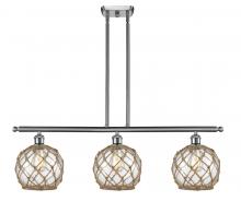 Innovations Lighting 516-3I-SN-G122-8RB - Farmhouse Rope - 3 Light - 36 inch - Brushed Satin Nickel - Cord hung - Island Light