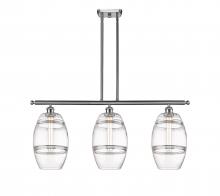 Innovations Lighting 516-3I-SN-G557-8CL - Vaz - 3 Light - 36 inch - Brushed Satin Nickel - Cord hung - Island Light