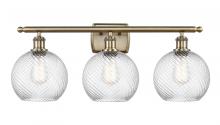 Innovations Lighting 516-3W-AB-G1214-8 - Twisted Swirl 3 Light Bath Vanity Light part of the Ballston Collection