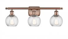 Innovations Lighting 516-3W-AC-G1214-6 - Small Twisted Swirl 3 Light Bath Vanity Light part of the Ballston Collection