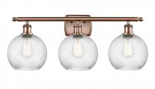 Innovations Lighting 516-3W-AC-G1214-8 - Twisted Swirl 3 Light Bath Vanity Light part of the Ballston Collection