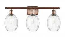 Innovations Lighting 516-3W-AC-G459-6CL - Preston Bulb - 3 Light - 26 inch - Antique Copper - Bath Vanity Light