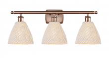 Innovations Lighting 516-3W-AC-NBD-75-NAT - Bristol Natural - 3 Light - 28 inch - Antique Copper - Bath Vanity Light