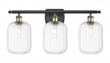 Innovations Lighting 516-3W-BAB-G460-7CL - Preston Cylinder - 3 Light - 27 inch - Black Antique Brass - Bath Vanity Light
