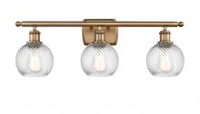 Innovations Lighting 516-3W-BB-G1214-6 - Small Twisted Swirl 3 Light Bath Vanity Light part of the Ballston Collection