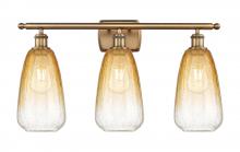 Innovations Lighting 516-3W-BB-G480-6AM - Brookhaven Almond - 3 Light - 26 inch - Brushed Brass - Bath Vanity Light