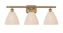 Innovations Lighting 516-3W-BB-NBD-75-NAT - Bristol Natural - 3 Light - 28 inch - Brushed Brass - Bath Vanity Light