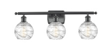 Innovations Lighting 516-3W-BK-G1213-6CL - Athens Deco Swirl - 3 Light - 26 inch - Matte Black - Bath Vanity Light