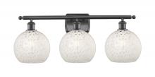 Innovations Lighting 516-3W-OB-G1216-8WM - White Mouchette - 3 Light - 28 inch - Oil Rubbed Bronze - Bath Vanity Light