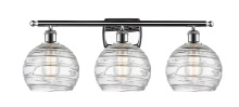 Innovations Lighting 516-3W-PC-G1213-8CL - Athens Deco Swirl - 3 Light - 28 inch - Polished Chrome - Bath Vanity Light