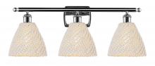 Innovations Lighting 516-3W-PC-NBD-75-NAT - Bristol Natural - 3 Light - 28 inch - Polished Chrome - Bath Vanity Light
