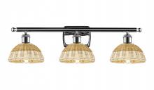 Innovations Lighting 516-3W-PC-NBD2-75-NAT - Bristol Natural II - 3 Light - 28 inch - Polished Chrome - Bath Vanity Light