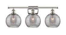 Innovations Lighting 516-3W-PN-G1213-8SM - Athens Deco Swirl - 3 Light - 28 inch - Polished Nickel - Bath Vanity Light