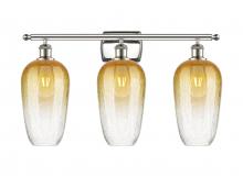 Innovations Lighting 516-3W-PN-G484-7AM - Brookhaven Flute - 3 Light - 27 inch - Polished Nickel - Bath Vanity Light