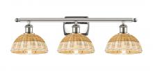 Innovations Lighting 516-3W-PN-NBD2-75-NAT - Bristol Natural II - 3 Light - 28 inch - Polished Nickel - Bath Vanity Light
