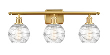 Innovations Lighting 516-3W-SG-G1213-6CL - Athens Deco Swirl - 3 Light - 26 inch - Satin Gold - Bath Vanity Light