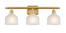 Innovations Lighting 516-3W-SG-G411 - Dayton - 3 Light - 26 inch - Satin Gold - Bath Vanity Light