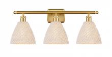 Innovations Lighting 516-3W-SG-NBD-75-NAT - Bristol Natural - 3 Light - 28 inch - Satin Gold - Bath Vanity Light