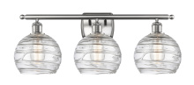 Innovations Lighting 516-3W-SN-G1213-8CL - Athens Deco Swirl - 3 Light - 28 inch - Brushed Satin Nickel - Bath Vanity Light