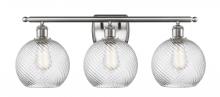 Innovations Lighting 516-3W-SN-G1214-8 - Twisted Swirl 3 Light Bath Vanity Light part of the Ballston Collection
