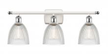Innovations Lighting 516-3W-WPC-G382 - Castile - 3 Light - 26 inch - White Polished Chrome - Bath Vanity Light