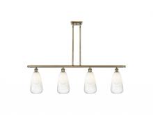 Innovations Lighting 516-4I-AB-G480-6OP - Brookhaven Almond - 4 Light - 48 inch - Antique Brass - Stem Hung - Island Light