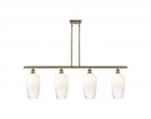 Innovations Lighting 516-4I-AB-G484-7OP - Brookhaven Flute - 4 Light - 48 inch - Antique Brass - Stem Hung - Island Light