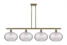 Innovations Lighting 516-4I-AB-G555-12CL - Ithaca - 4 Light - 50 inch - Antique Brass - Stem hung - Island Light