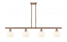 Innovations Lighting 516-4I-AC-G1217-6WV - White Venetian - 4 Light - 48 inch - Antique Copper - Stem Hung - Island Light