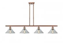 Innovations Lighting 516-4I-AC-G132-LED - Orwell - 4 Light - 48 inch - Antique Copper - Stem hung - Island Light