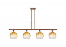 Innovations Lighting 516-4I-AC-G483-8AM - Brookhaven Globe - 4 Light - 48 inch - Antique Copper - Stem Hung - Island Light