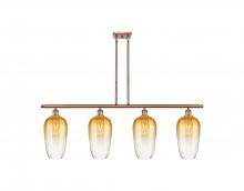 Innovations Lighting 516-4I-AC-G484-7AM - Brookhaven Flute - 4 Light - 48 inch - Antique Copper - Stem Hung - Island Light