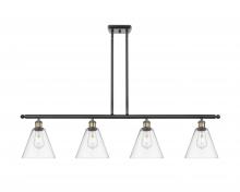 Innovations Lighting 516-4I-BAB-GBC-82 - Berkshire - 4 Light - 48 inch - Black Antique Brass - Cord hung - Island Light